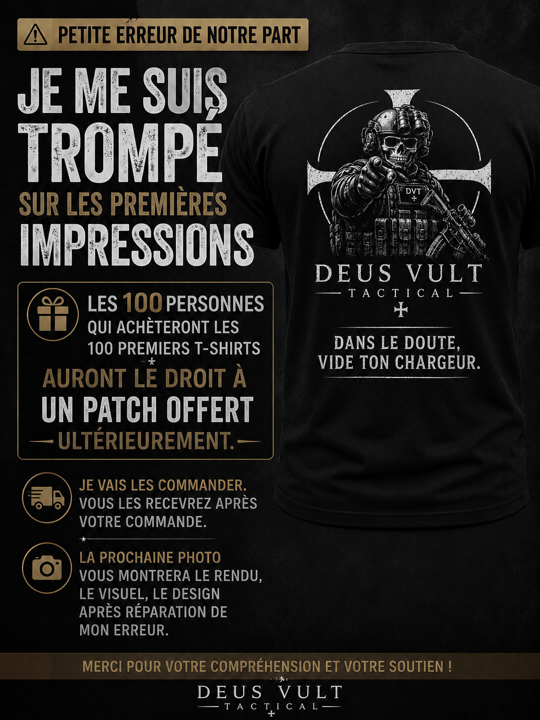 T-shirt dans le doute vide ton chargeur